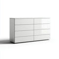 Modern Style Chest of Drawers 120x40x75 cm - High Gloss White Finish