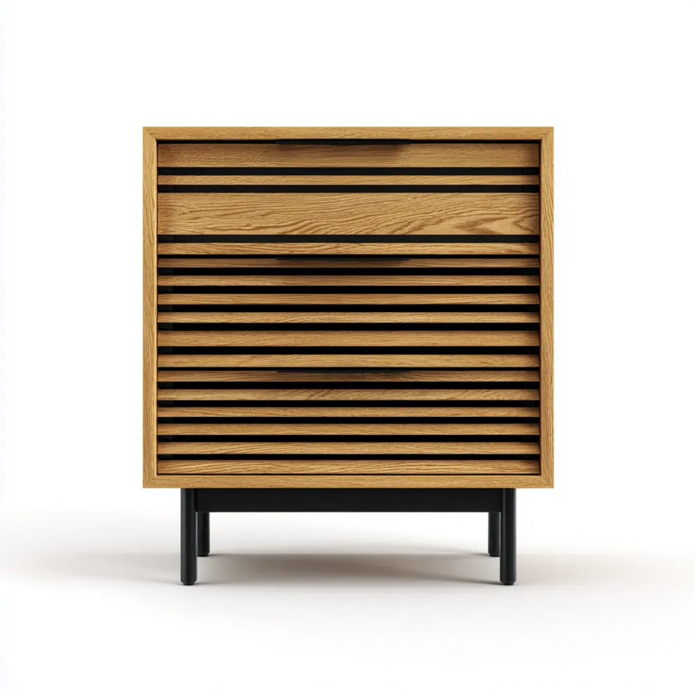 Modern Style Chest of Drawers 80x45x90 cm - Oak Wood