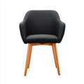Dining Chair 85x55x60 cm - Upholstered Fabric - Dark Gray - Modern Style
